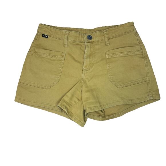 Kuhl Womens 6 Kontour Short 4" inseam Kurve Strech Yellow Pockets Outdoor Hiking - Picture 1 of 9